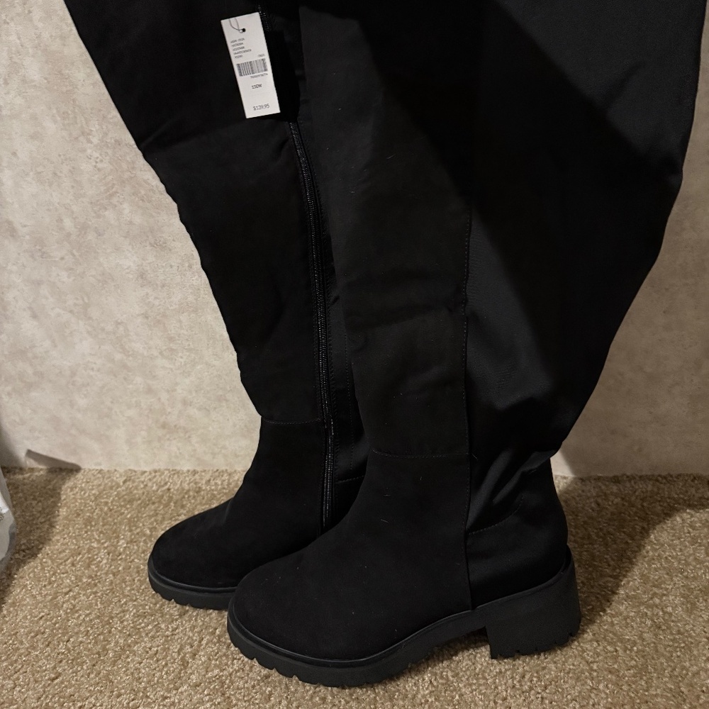 Extra wide over the knee boots